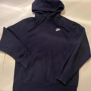 Plain Navy Blue, Nike Hoodie Sweatshirt, Missing tag, Fits like a Sized Medium